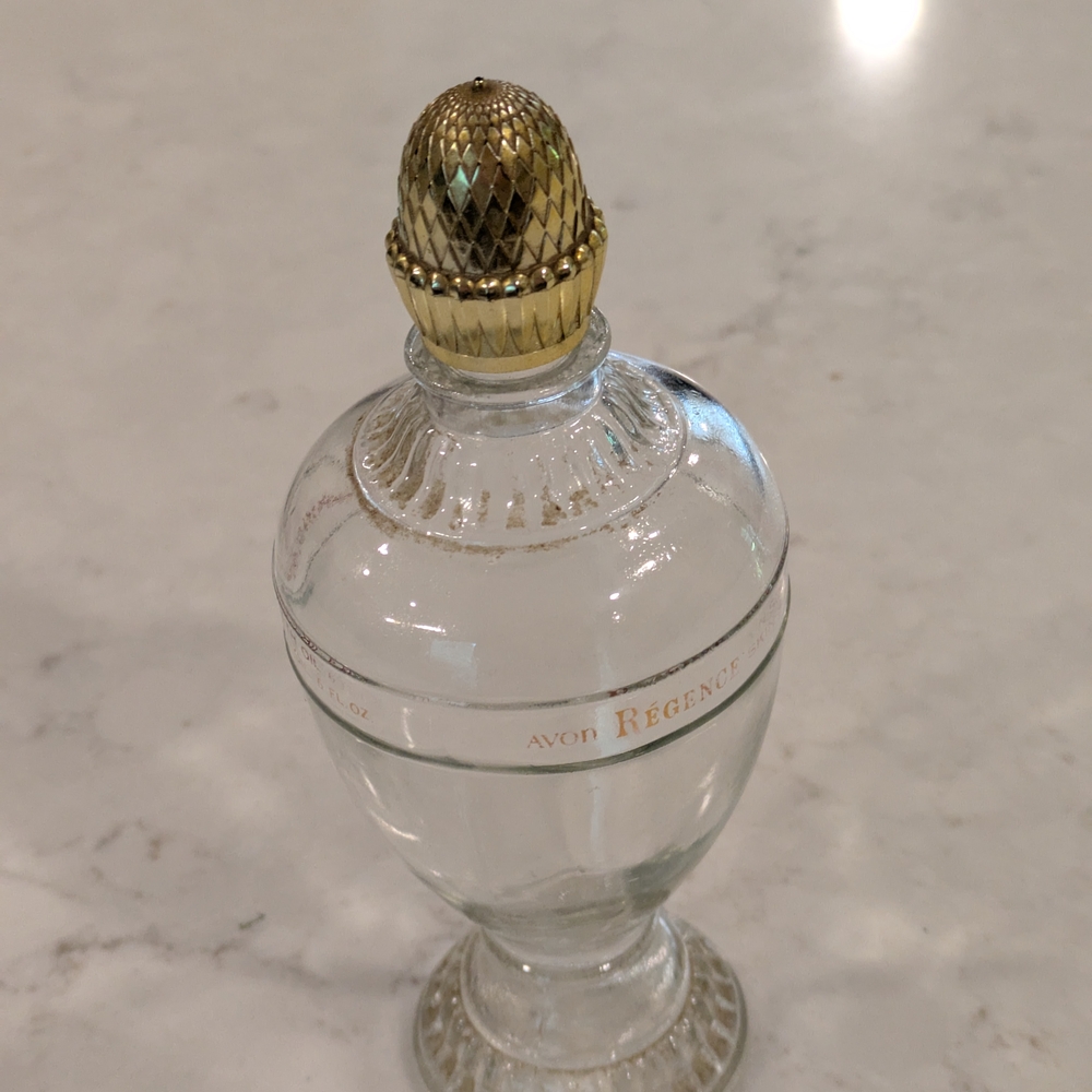 Vintage 1970s  Avon Regence Empty Cologne Bottle 17"